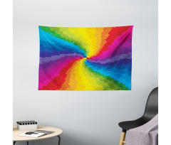 Stained Glass Rainbow Wide Tapestry