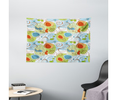 Geometric Funky Swirl Wide Tapestry