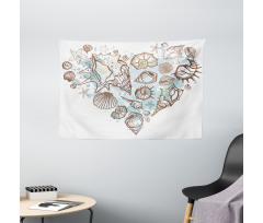 Scallop Starfish Whelk Wide Tapestry