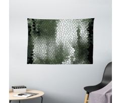 Mosaic Pixelated Art Wide Tapestry