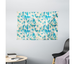 Hexagonal Abstract Grunge Wide Tapestry