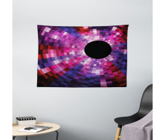 Mosaic Circular Tile Wide Tapestry