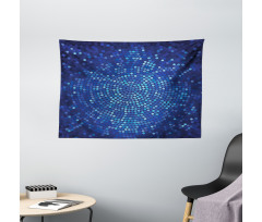 Spiral Mosaic Dots Wide Tapestry