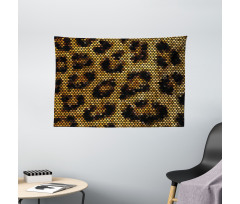 Leopard Motif Trippy Wide Tapestry