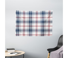 English Tartan Motif Wide Tapestry