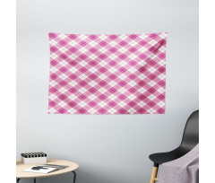 Diagonal Pastel Color Wide Tapestry