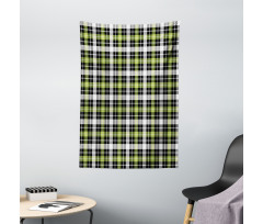 Vertical Square Lines Tapestry