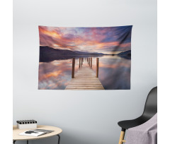 Flooded Jetty England Wide Tapestry
