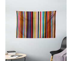 Vibrant Colors Striped Wide Tapestry