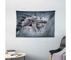 Tribe Chief Artwork Wide Tapestry