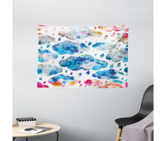 Clouds Raindrops Wide Tapestry