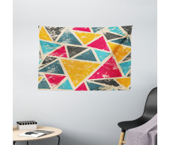 Funk Art Grungy Abstract Wide Tapestry