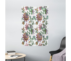 Vintage Floral Ornaments Tapestry