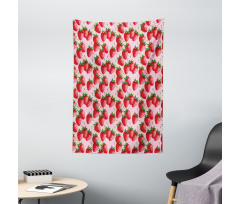 Juicy Strawberries Fruit Tapestry