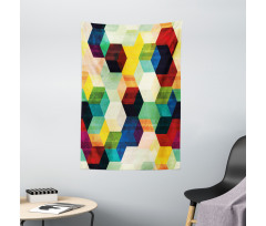 Rhombus Pattern Grunge Tapestry