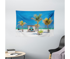 Ocean Coastline Holiday Wide Tapestry