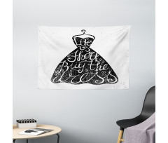 Positive Words on Hanger Wide Tapestry