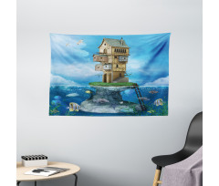 Fantasy Fisherman House Wide Tapestry