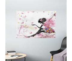 Fantasy Garden Wide Tapestry