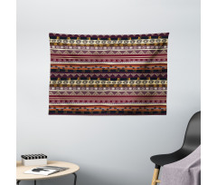 Striped Artwork Wide Tapestry