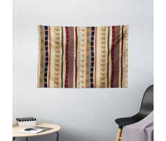Striped Ornament Wide Tapestry