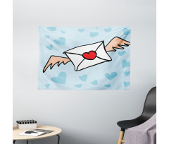 Heart Seal Love Wide Tapestry