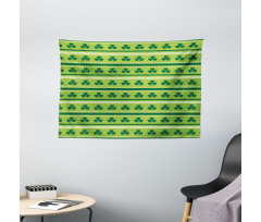 Traditional Irish Clovers Wide Tapestry
