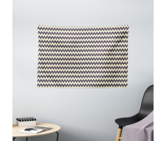 Narrow Sharp Zigzags Wide Tapestry