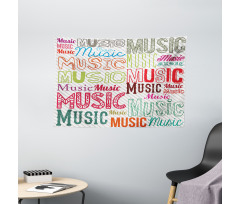 Typography Rhythm Funky Wide Tapestry