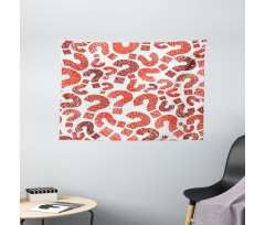 Question Marks Pattern Wide Tapestry