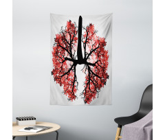 Human Lung Floral Healthy Tapestry