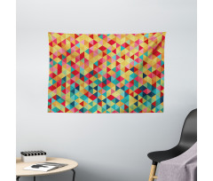 Triangles Fractal Aztec Wide Tapestry