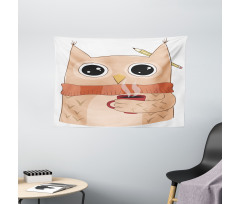 Animal Coffee Student Wide Tapestry