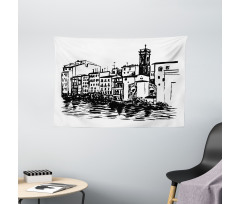 Venice City Historical Wide Tapestry