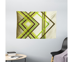 Trippy Diamond Shapes Wide Tapestry