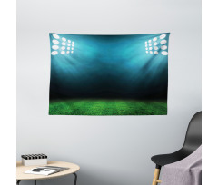 Night at Stadium Wide Tapestry