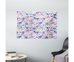 Triangular Space Art Wide Tapestry