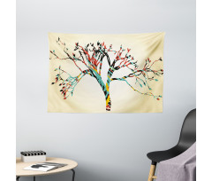 Abstract Colorful Tree Wide Tapestry