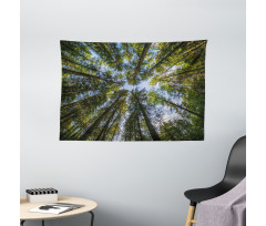 Jungle Moss Forest Trees Wide Tapestry