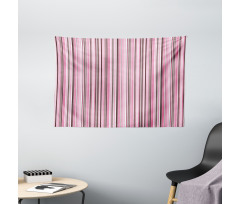 Retro Vintage Stripes Wide Tapestry