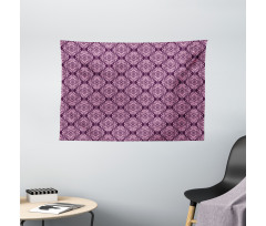 Damask Floral Swirls Wide Tapestry