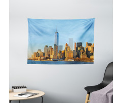 New York City Skyline Wide Tapestry