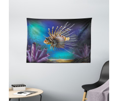 Bubble Fish and Plants Wide Tapestry