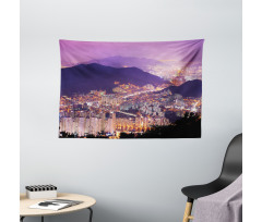 Skyline of Busan Korea Wide Tapestry