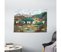 Mountain Range Valley Wide Tapestry
