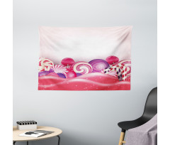 Rainbow Swirl Lollipop Wide Tapestry