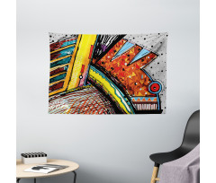 Funky Abstract Music Wide Tapestry