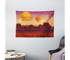 Planetary Graphic Wide Tapestry