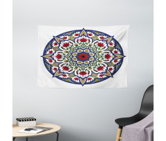 Mandala Lotus Wide Tapestry