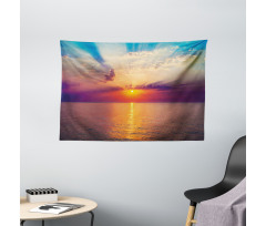 Dawn Sea Tranquil View Wide Tapestry